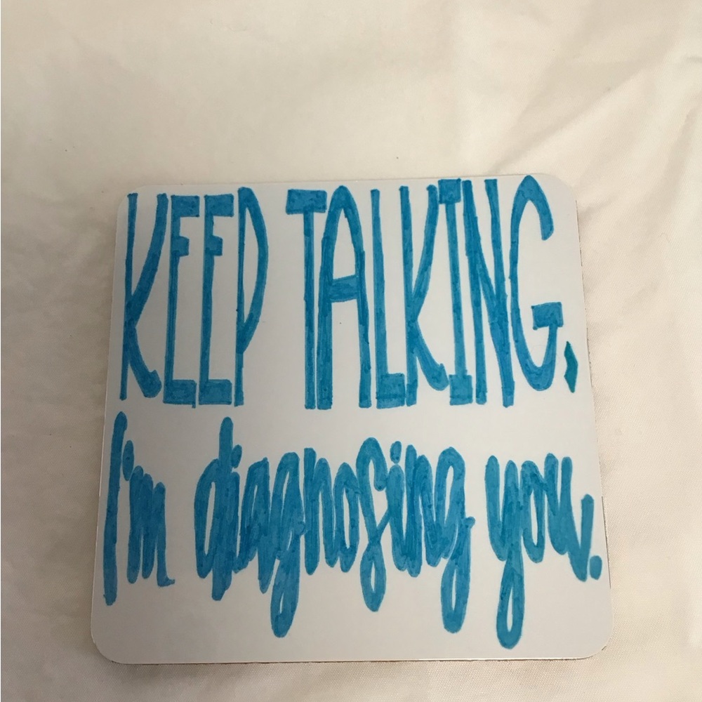 Blue Text Coaster